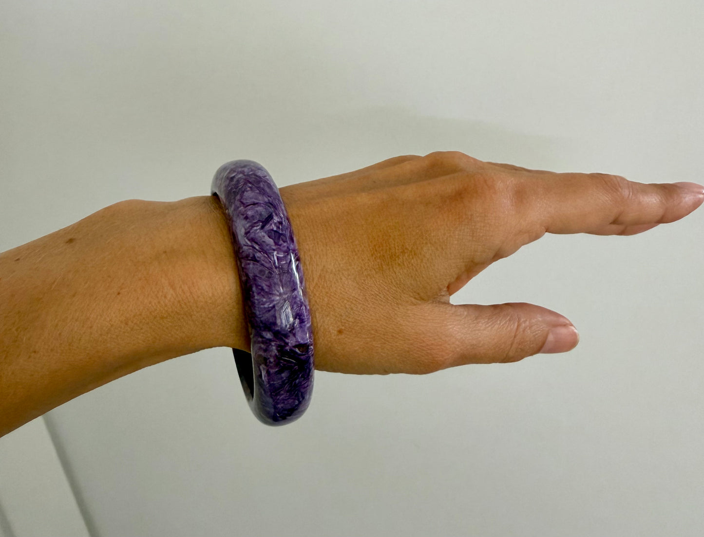 Charoite bangle bracelet