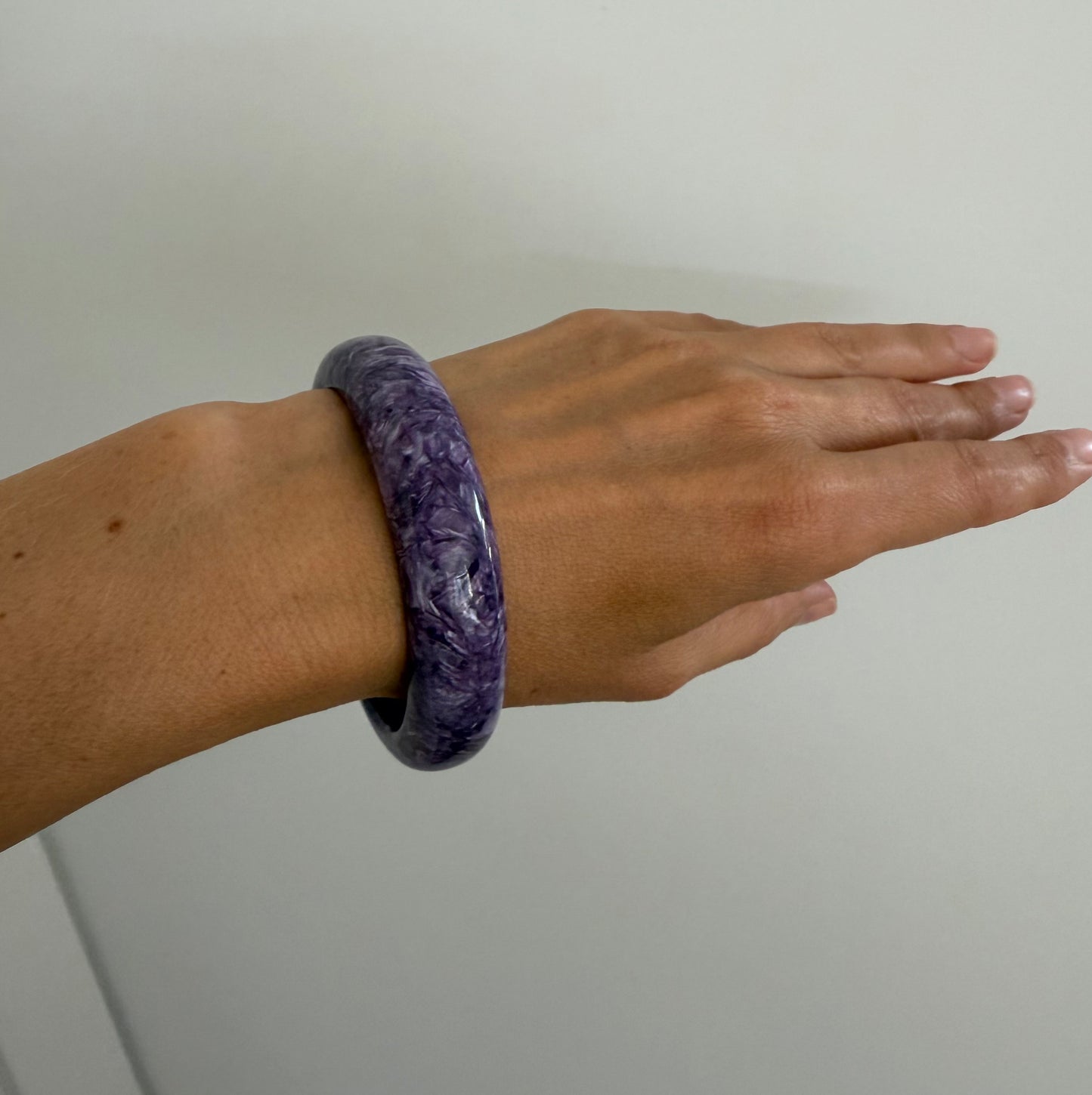 Charoite bangle bracelet