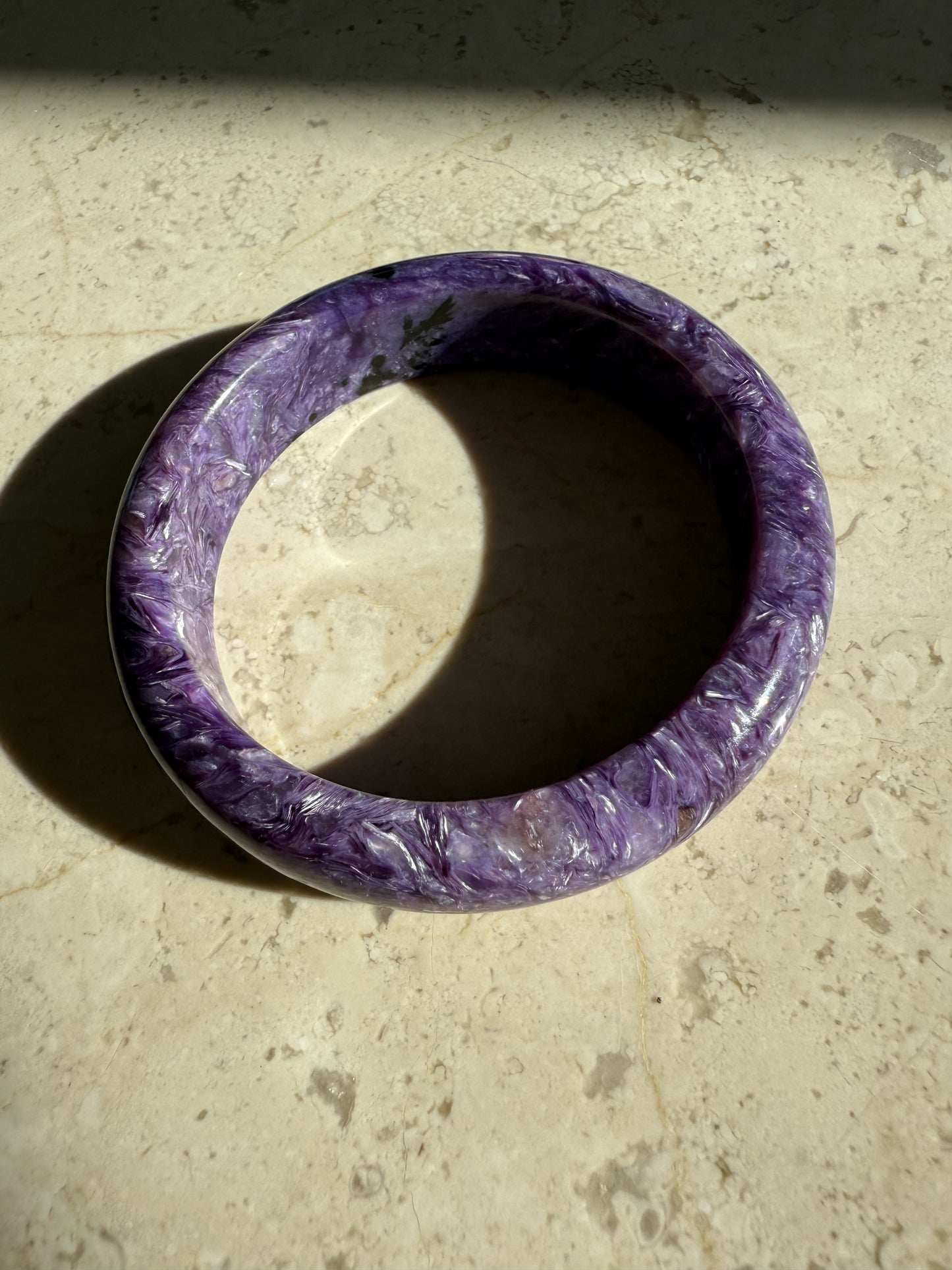Charoite bangle bracelet