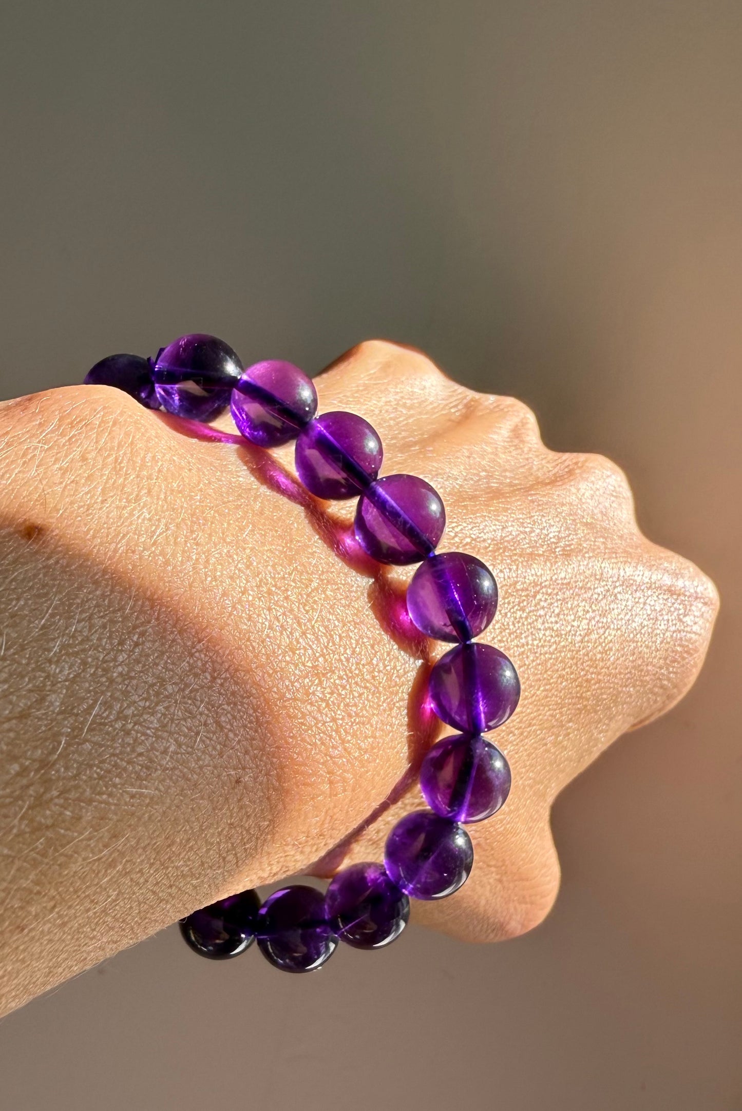 Amethyst bead bracelet