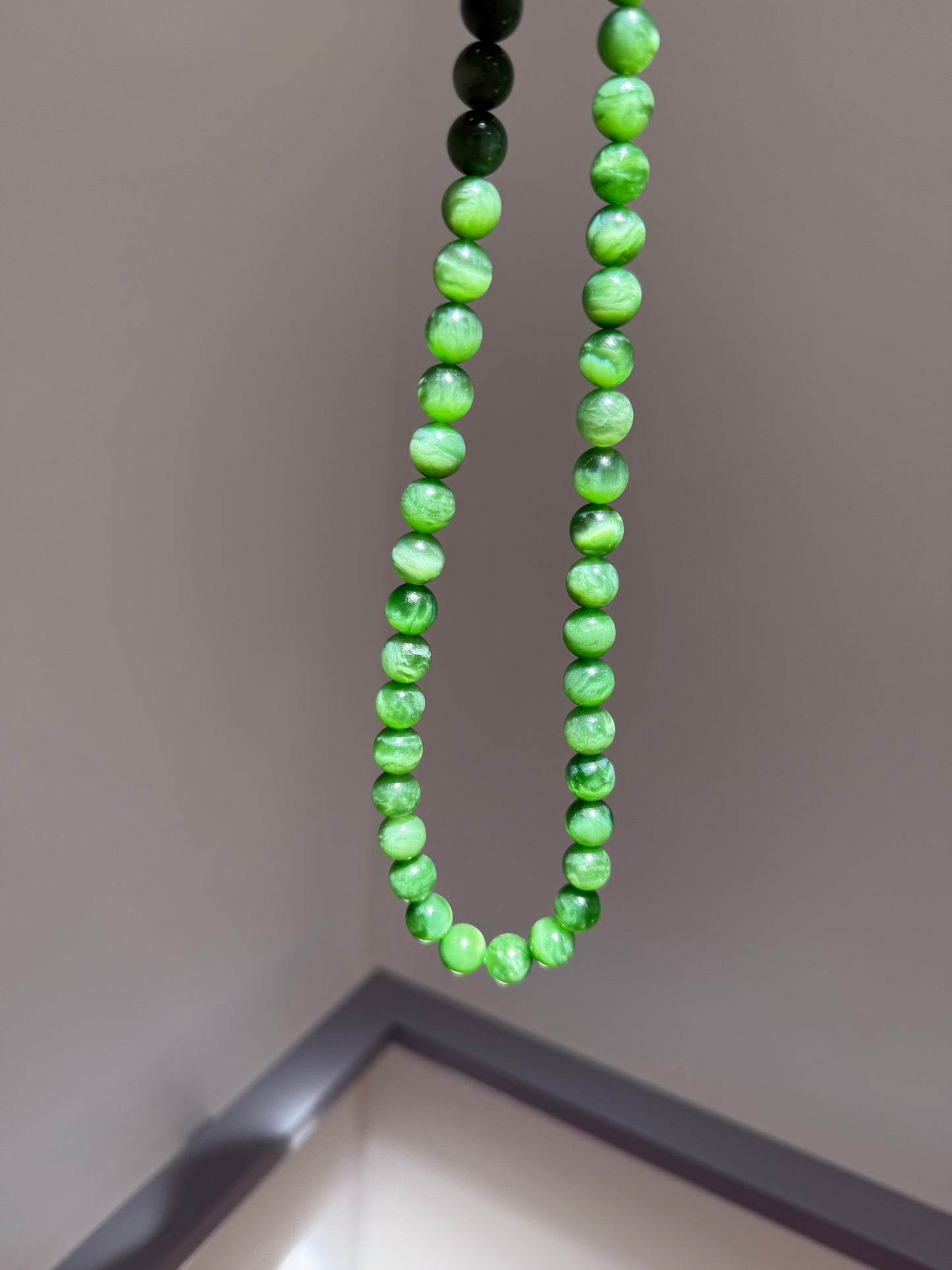 Siberian Jade bead necklace