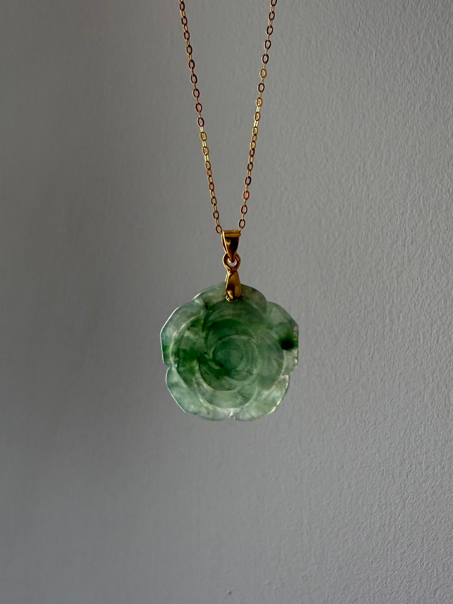 Jadeite Rose pendant