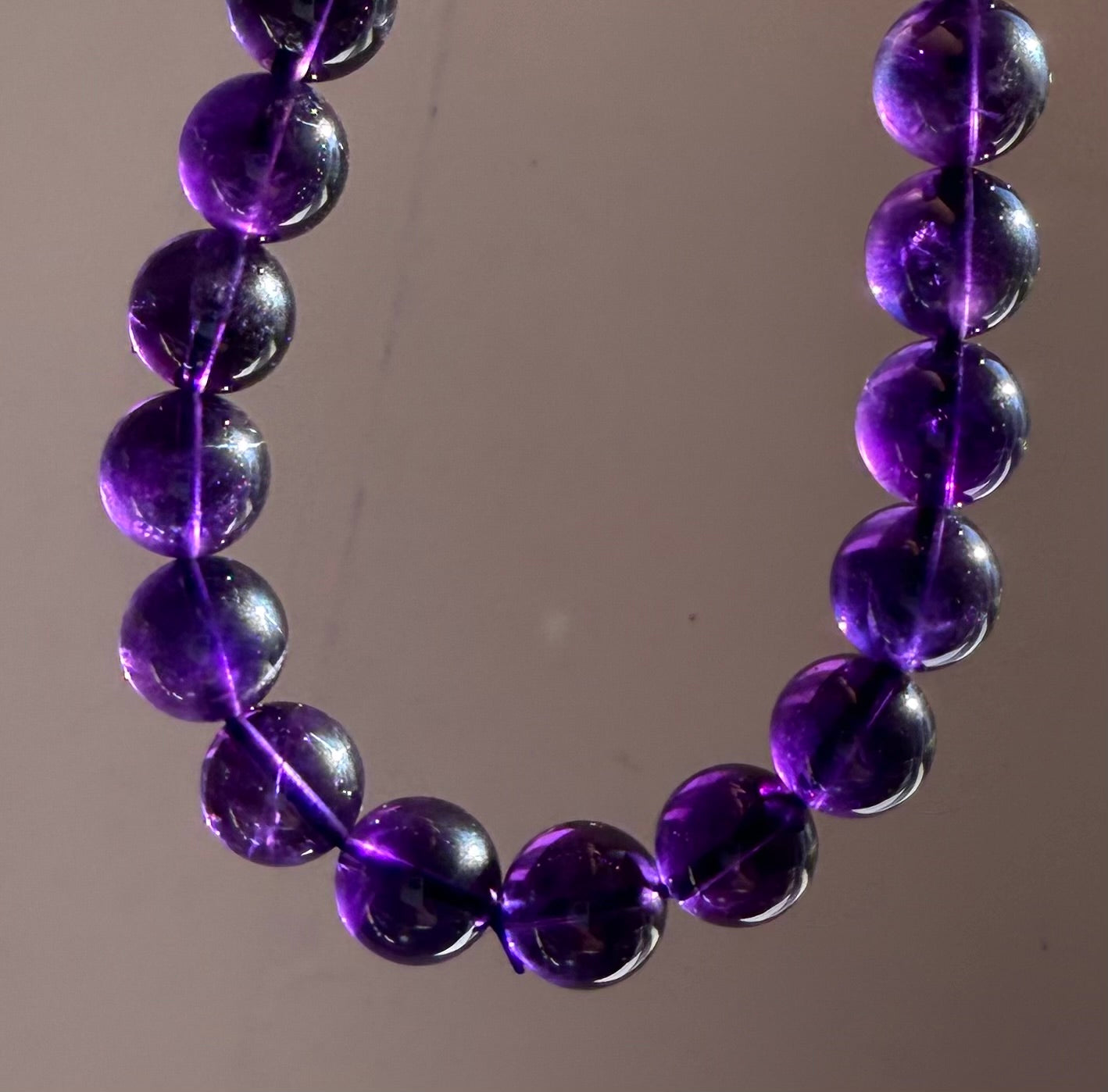 Amethyst bead bracelet