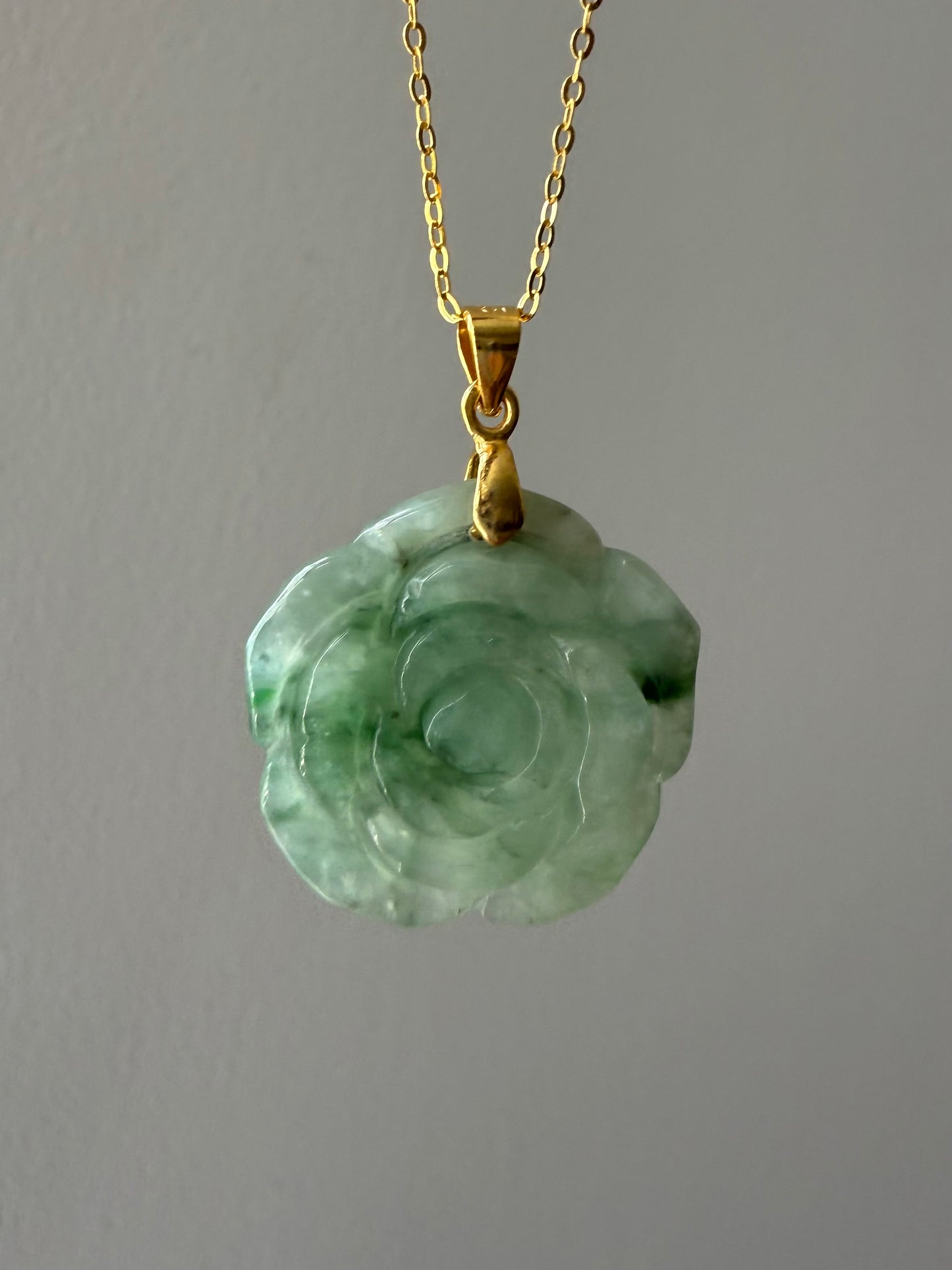 Jadeite Rose pendant