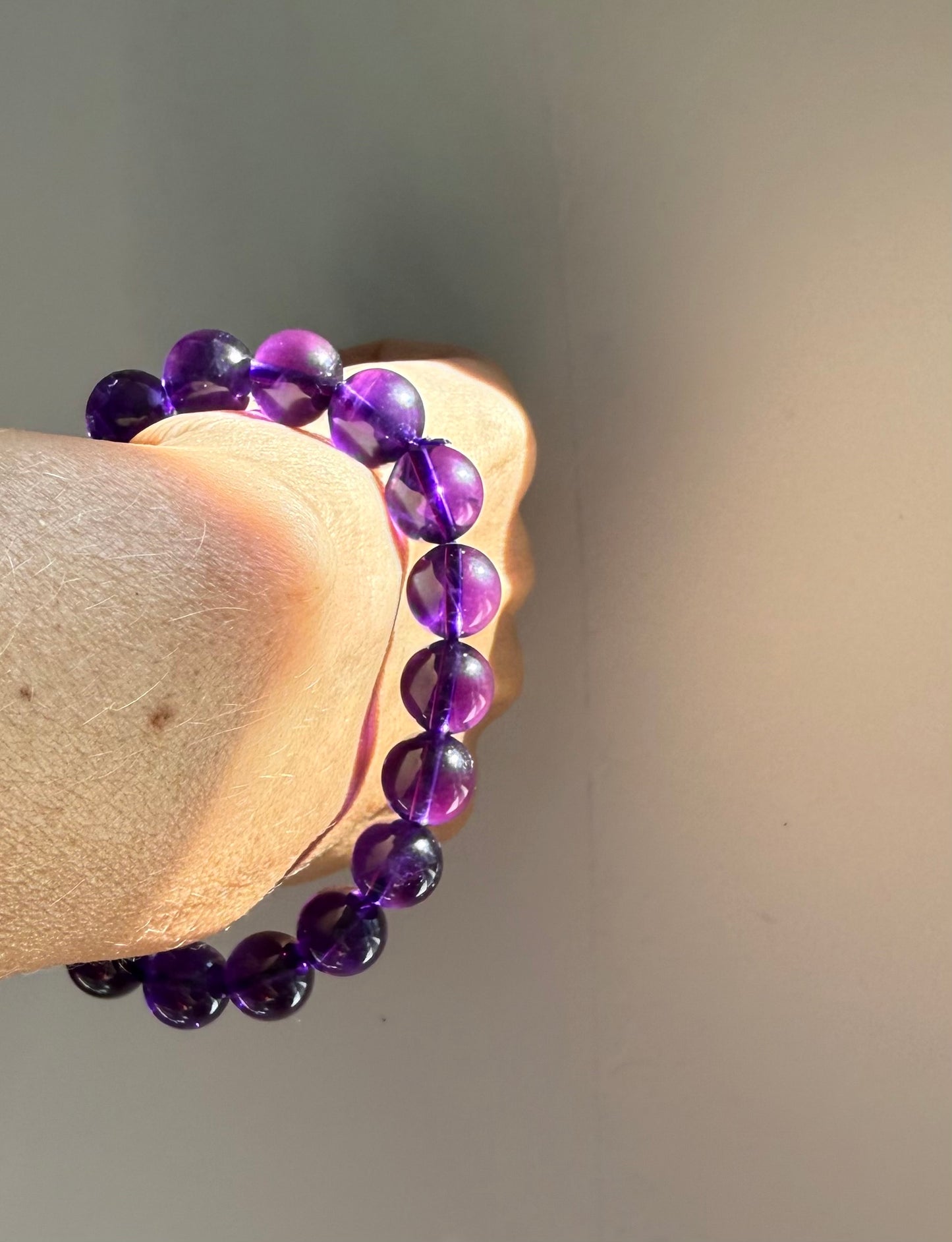 Amethyst bead bracelet