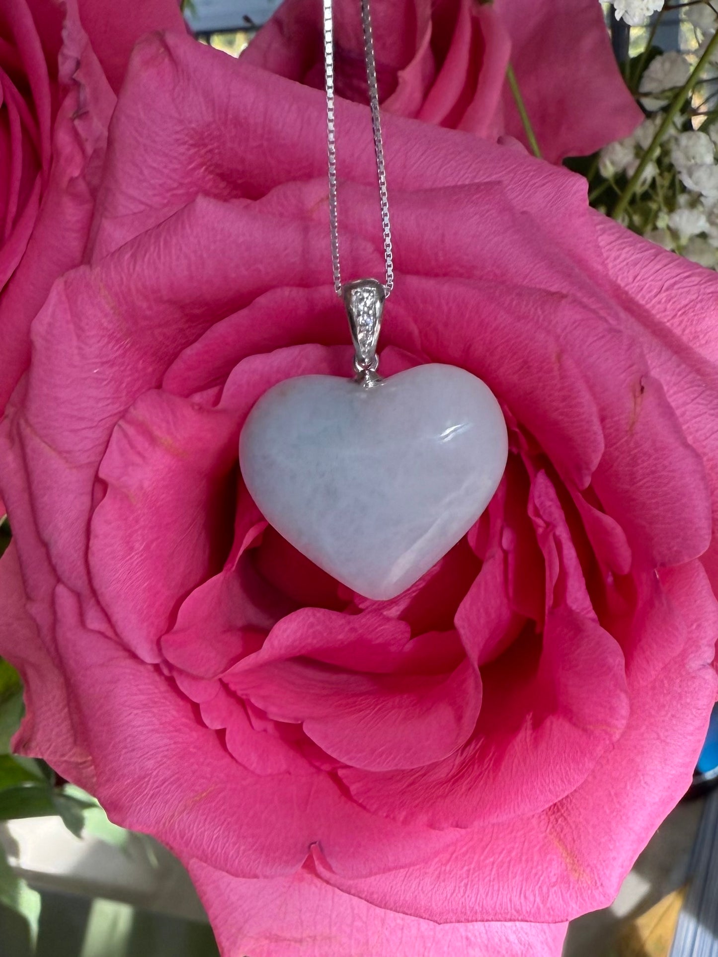 Lavender jadeite Heart