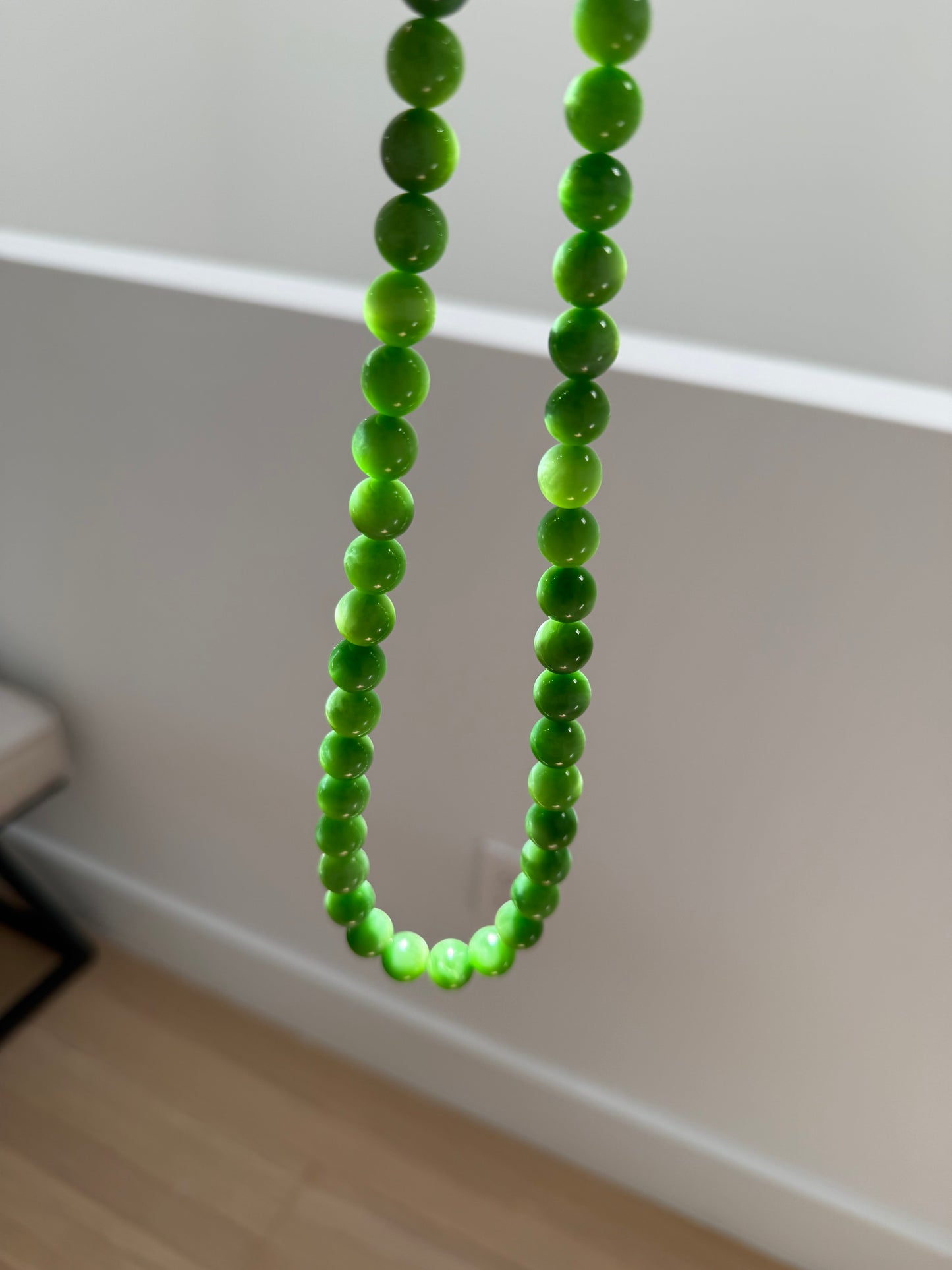 Siberian Jade bead necklace