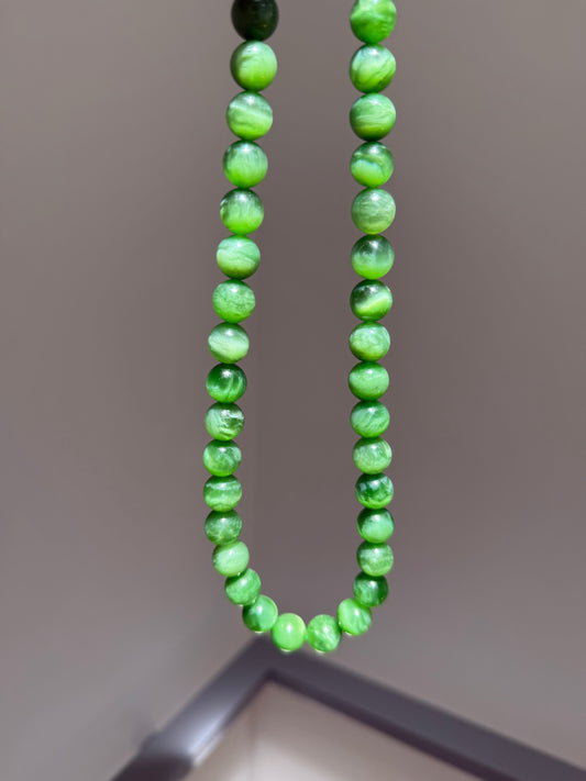 Siberian Jade bead necklace