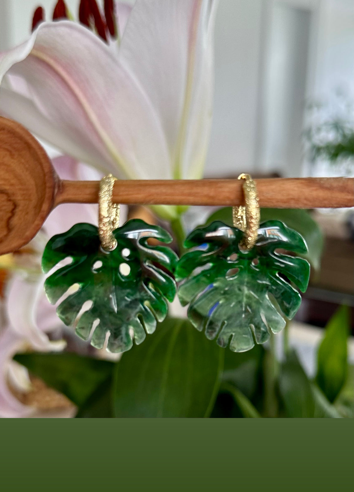 Imperial green earrings