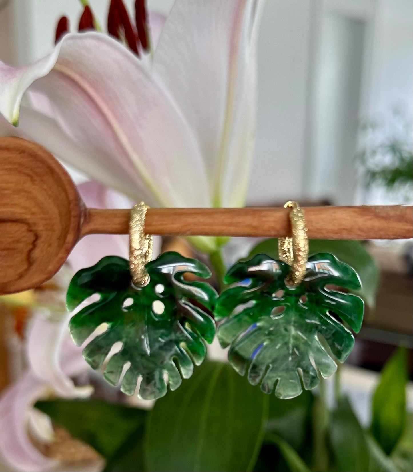 Imperial green earrings