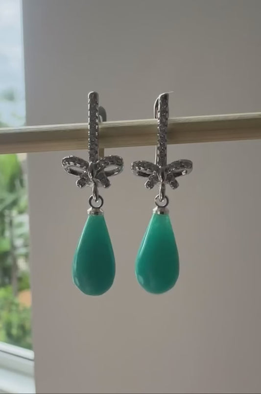 Gem silica earrings